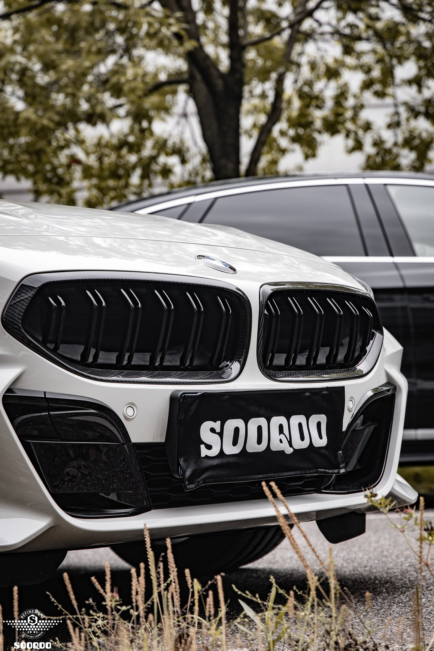 BMW Z4 G29 雙格柵款乾碳纖維水箱護罩 T-302
