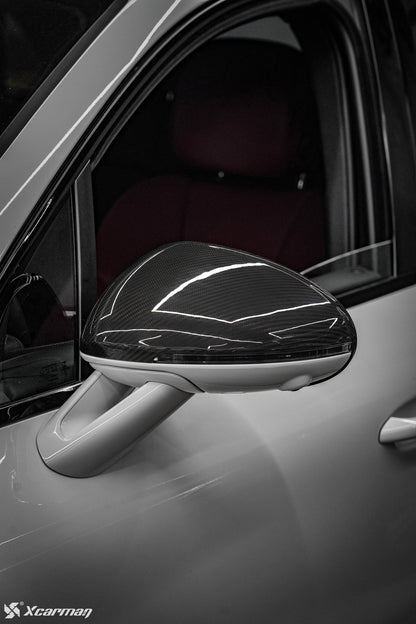 Porsche Macan 95B 原車OEM款 環景輔助 乾式碳纖維後視鏡蓋