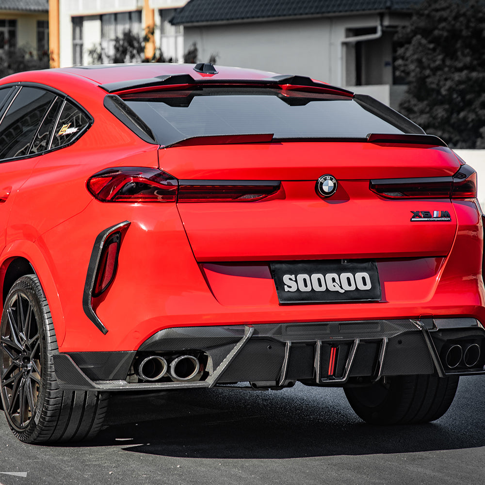 BMW X6M F96 SQ款碳纖維後擾流 T-455B
