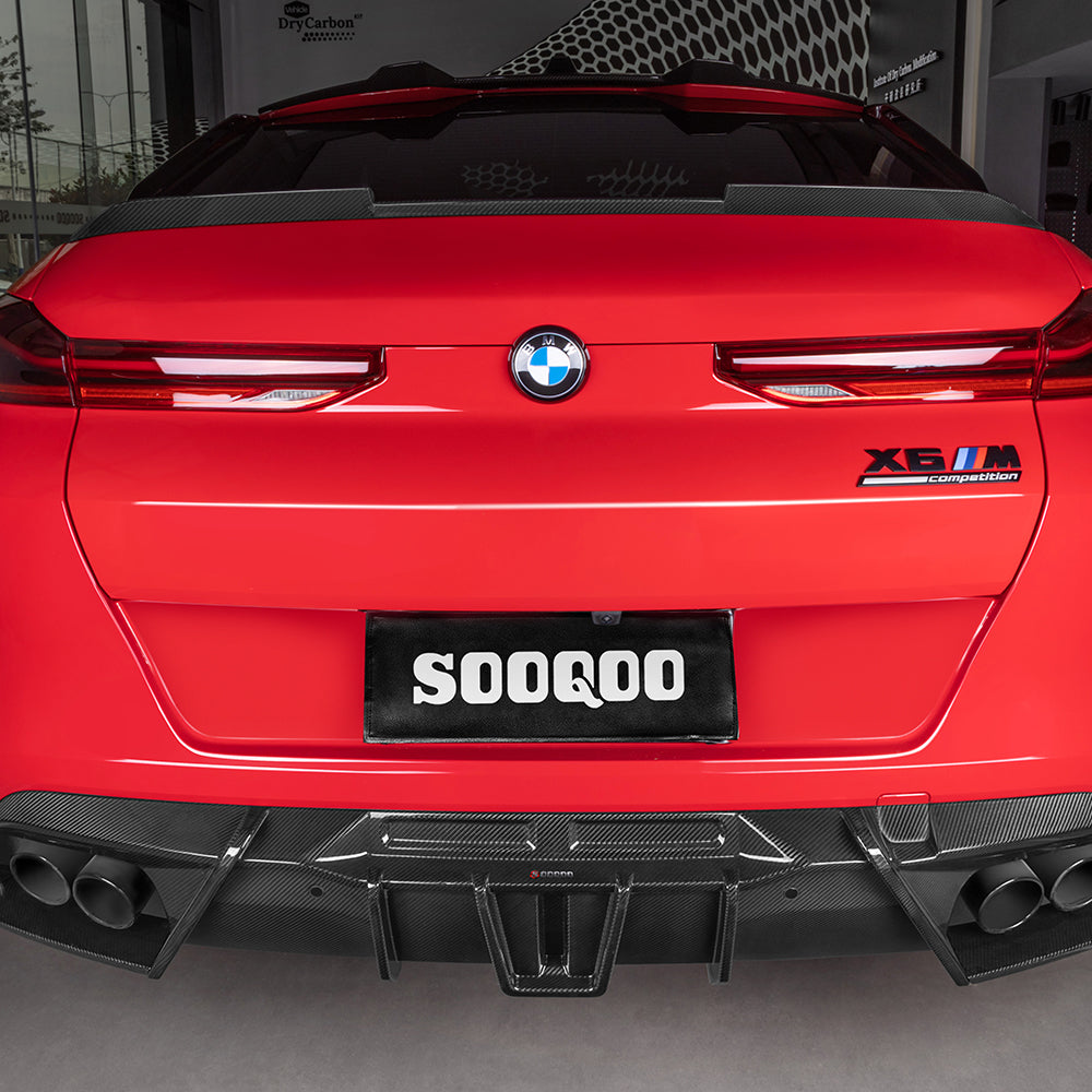 BMW X6M F96 SQ款碳纖維後擾流 T-455A