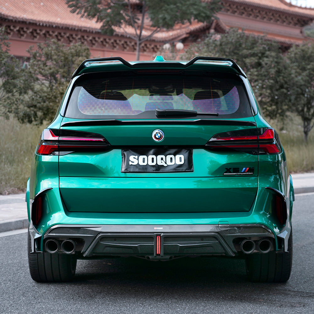 BMW X5M F95 LCI SQ款碳纖維後擾流 T-444B