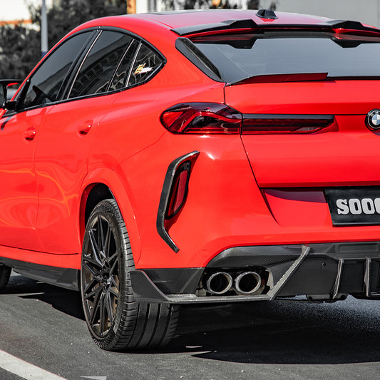 BMW X6M F96 SQ款碳纖維後出風口飾蓋 T-454