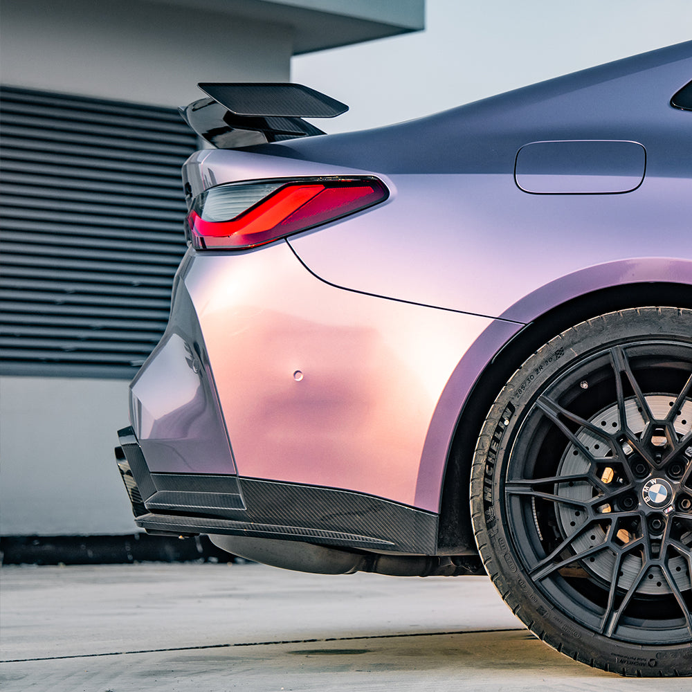 BMW M4 G82 G83 SQ-A款碳纖維後擾流帶燈款 T-324B+T-326
