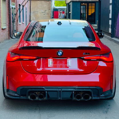 BMW M4 G82 G83 SQ-A款碳纖維後擾流T-324A+T-326