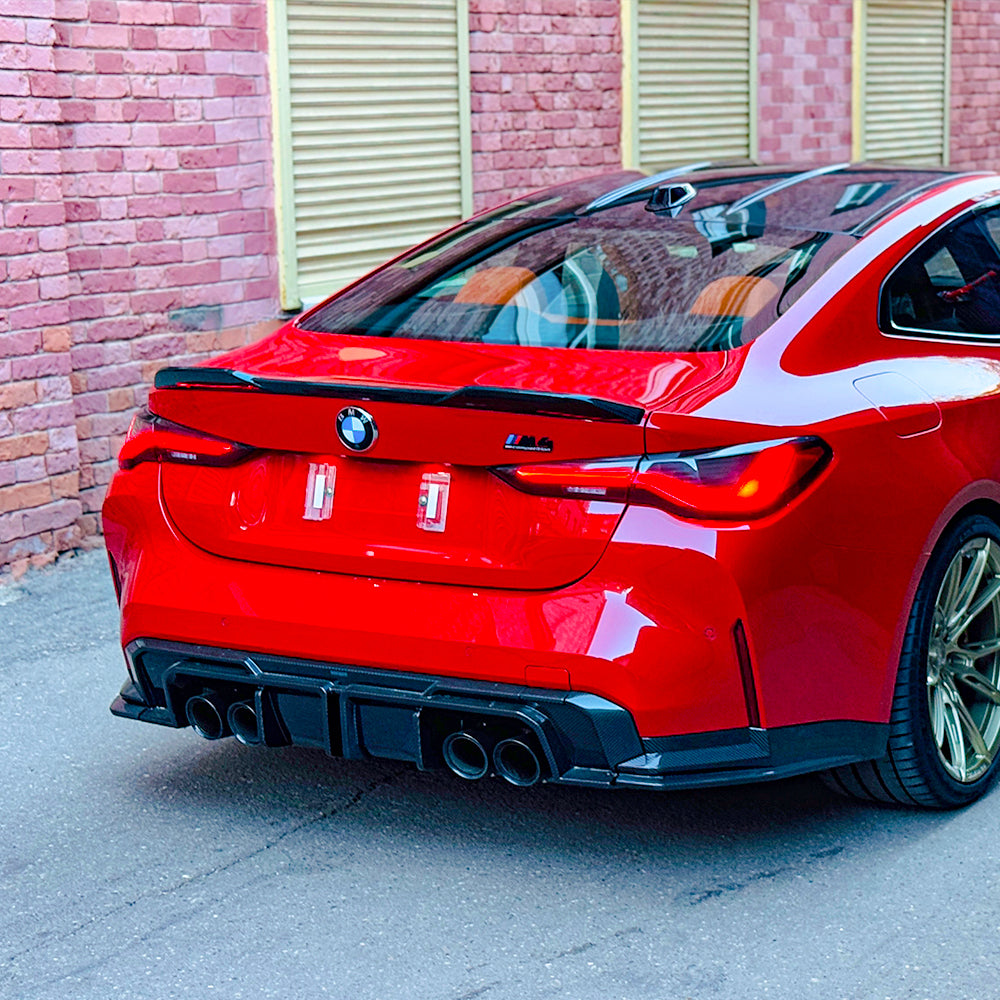 BMW M4 G82 G83 SQ-A款碳纖維後擾流T-324A+T-326
