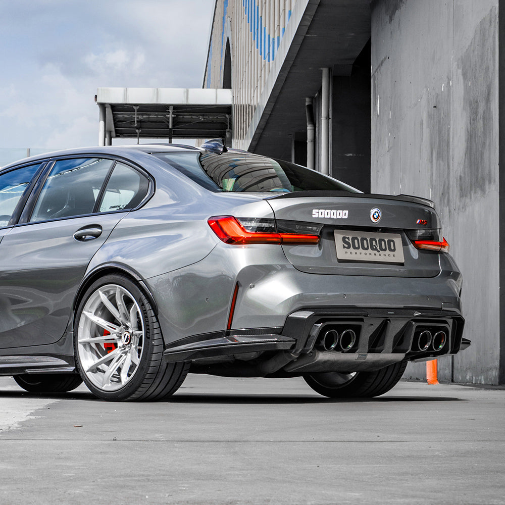 BMW M3 G80 G81 SQ-B款碳纖維後擾流 T-519A+T-517
