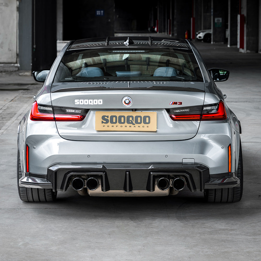 BMW M3 G80 G81 SQ-B款碳纖維後擾流 T-519A+T-517