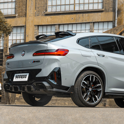 BMW X4系G02 LCI SQ 帶燈款碳纖維後擾流 T-475B