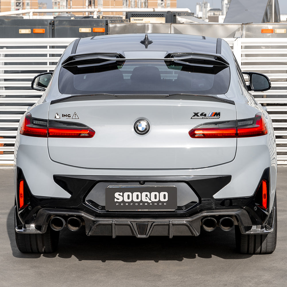 BMW X4M F98 SQ 帶燈款碳纖維後擾流 T-480B
