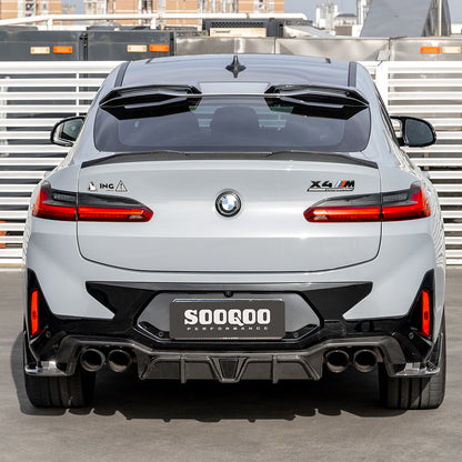 BMW X4M F98 SQ 帶燈款碳纖維後擾流 T-480B