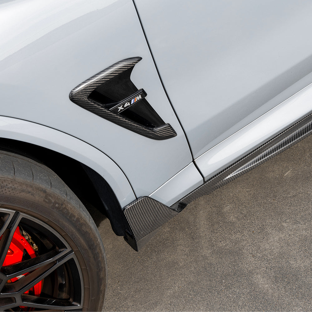 BMW X4M F98 SQ-V2款碳纖維側裙 T-477