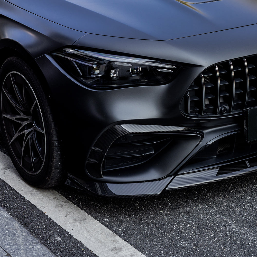 賓士CLE53 C236 SQ款 乾碳纖維前保險桿進氣口裝飾件 SQ-BZ-002