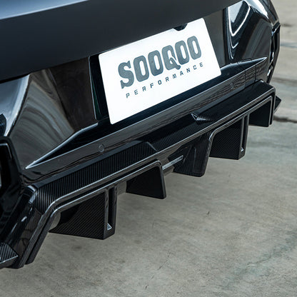 BMW XM G09 SQ款預浸碳纖維後下擾流