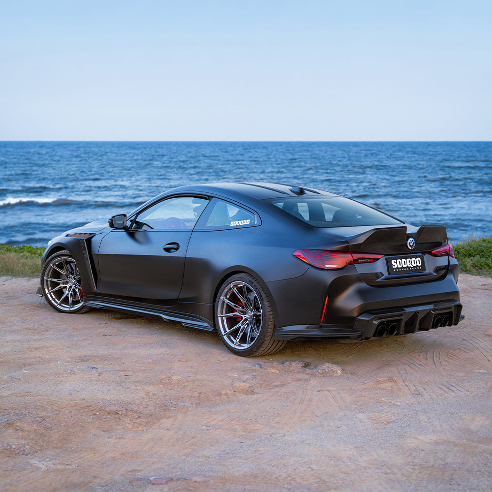 BMW M4 G82／4系 G22 SQ-V1 亮面碳纖維後車箱蓋 SQ-062-V1