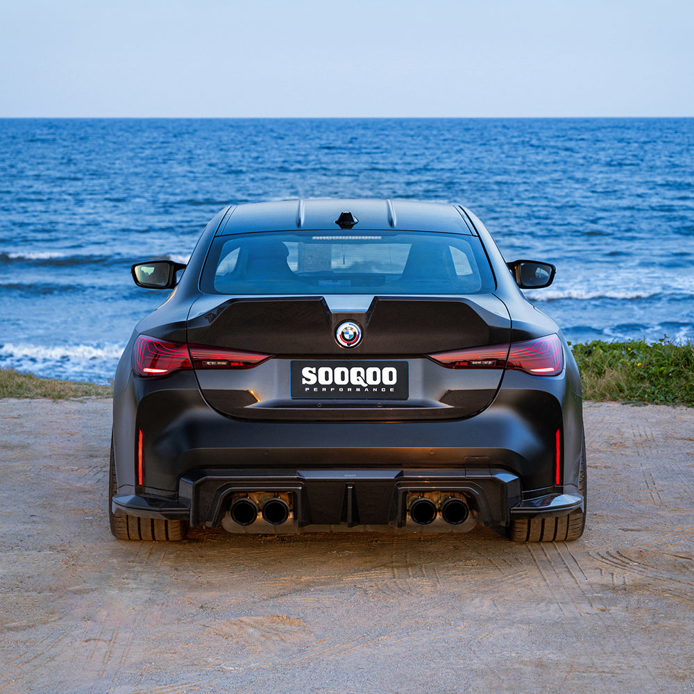 BMW M4 G82／4系 G22 SQ-V1 亮面碳纖維後車箱蓋 SQ-062-V1