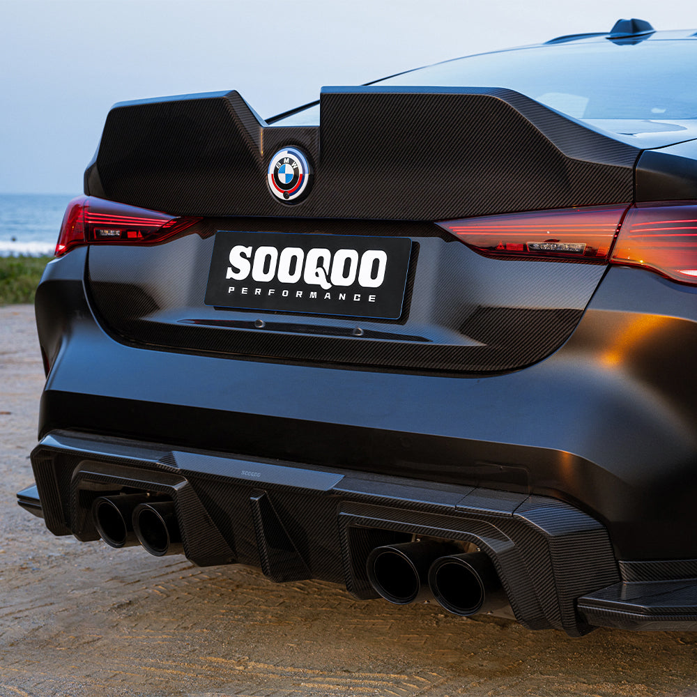 BMW M4 G82／4系 G22 SQ-V1 亮面碳纖維後車箱蓋 SQ-062-V1