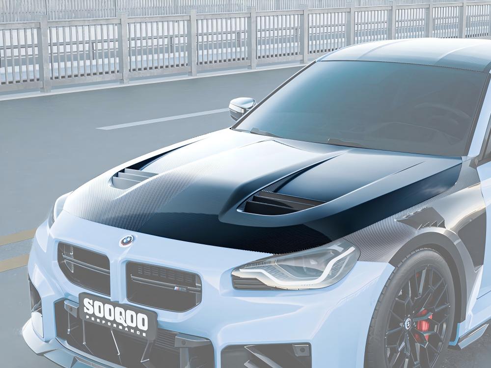 BMW M2 G87 SQ-V1 預浸碳纖維通風引擎蓋
