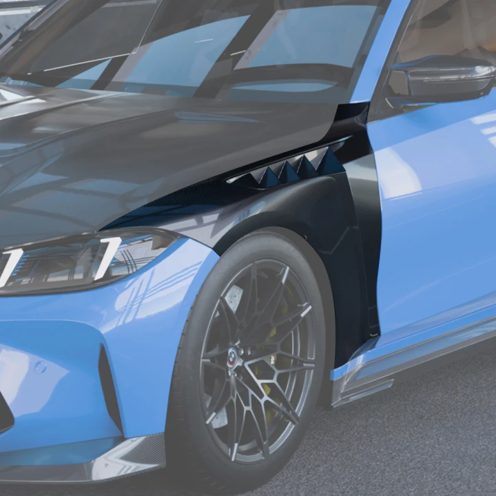 BMW M3 G80 SQ-V1 預浸碳纖維通風葉子板