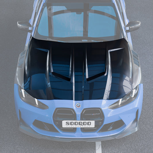 BMW M3 G80／M4 G82 SQ-V1 預浸碳纖維通風引擎蓋