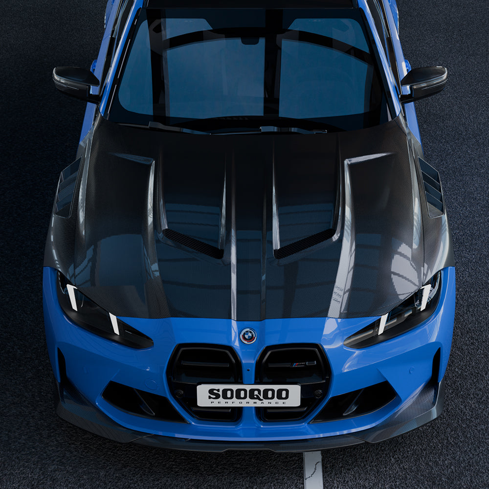BMW M3 G80／M4 G82 SQ-V1 預浸碳纖維通風引擎蓋