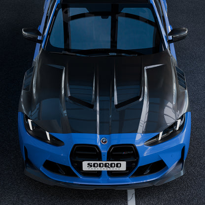 BMW M3 G80／M4 G82 SQ-V1 預浸碳纖維通風引擎蓋