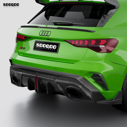 Audi RS3 8Y SQ款  Sedan版本 碳纖維後擾流 SQ-AD-007B