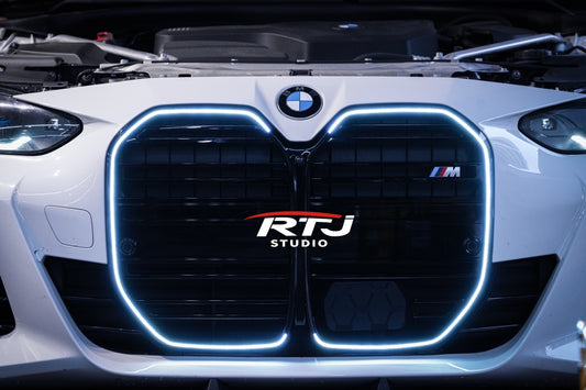 BMW 4系 四門 LCI原廠訂製款 發光水箱護罩