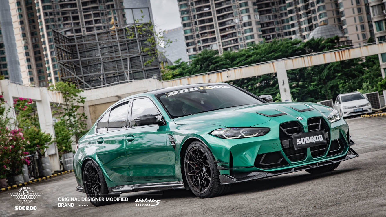 BMW M3G80 M4G82 SQ款碳纖維前擾流 T-321