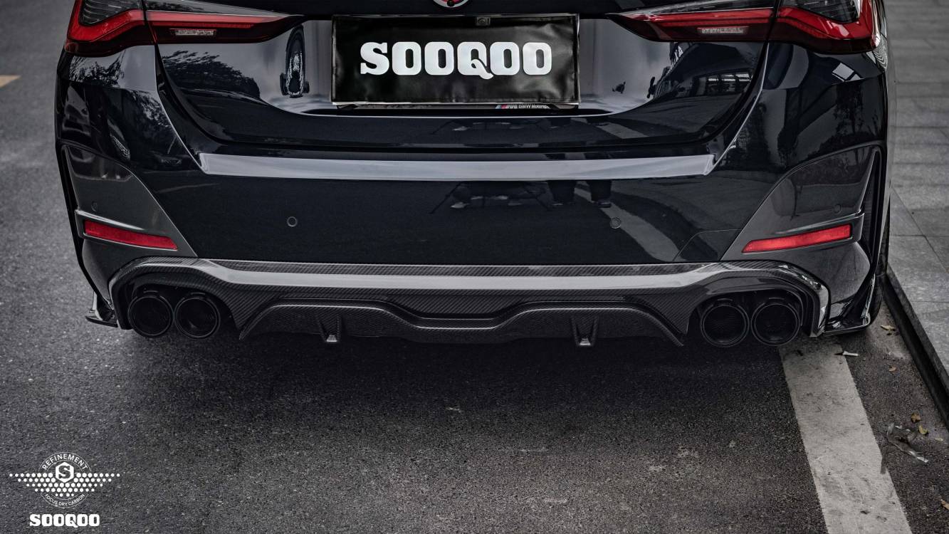 BMW 4系G26 SQ款後擾流碳纖維-雙邊雙出 T220