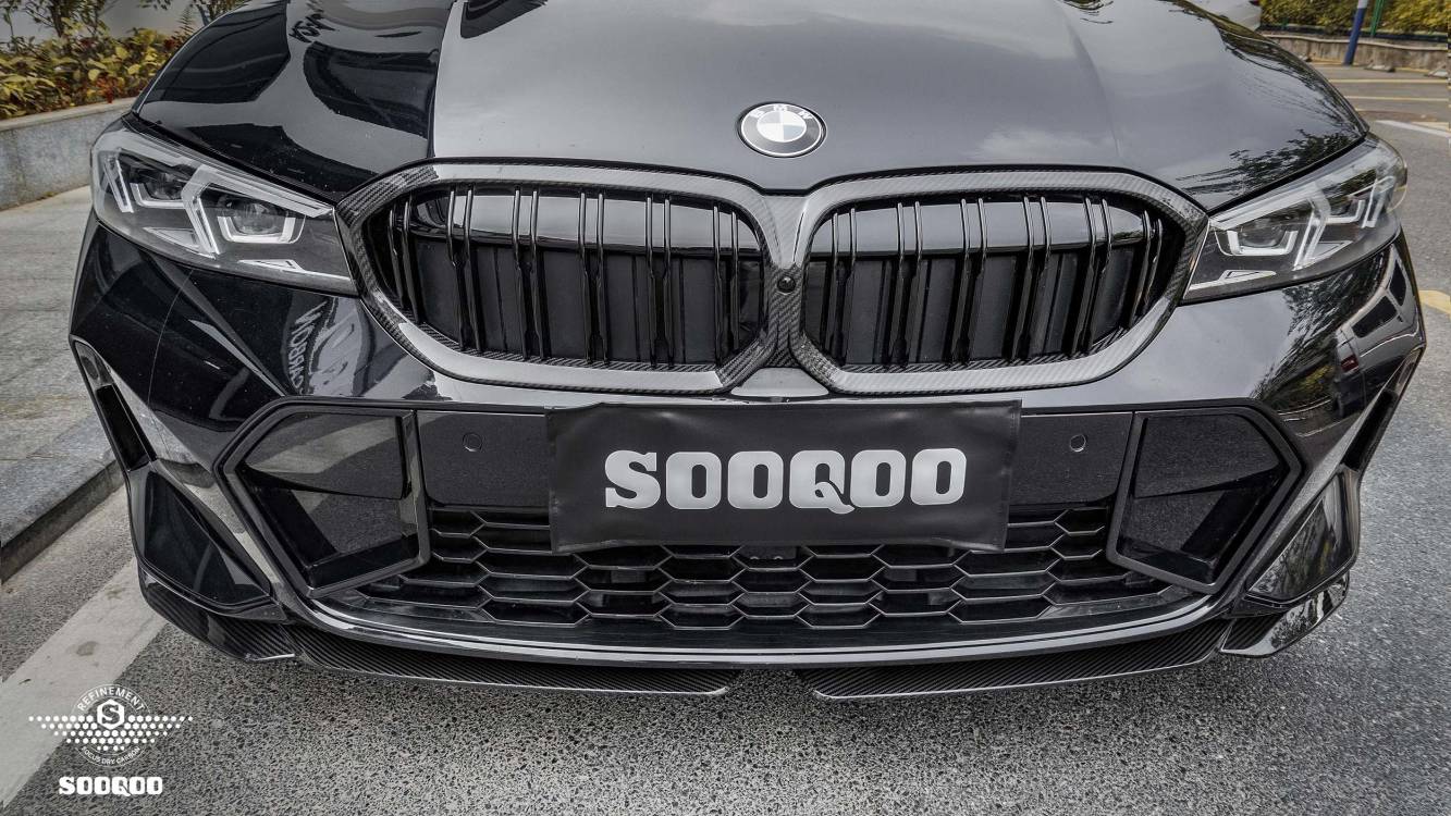 BMW 3系G20 G21 雙格柵碳纖維水箱護罩